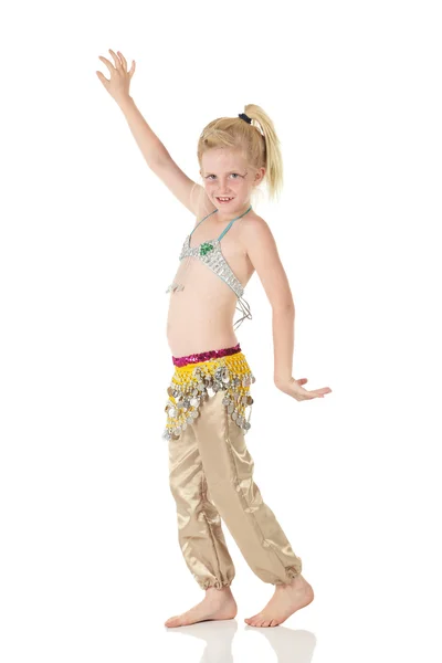 Genç Beyaz oryantal dans eden kız — Stok fotoğraf