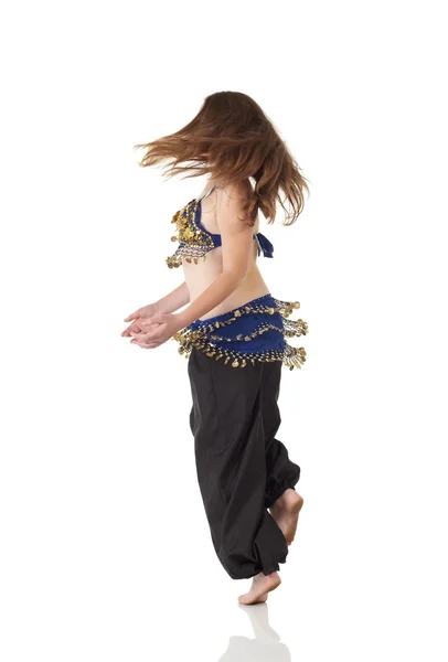 Young Caucasian belly dancing girl — Stock Photo, Image