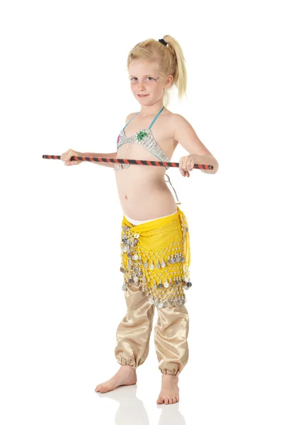 Jonge Kaukasische buik dansende meisje — Stockfoto
