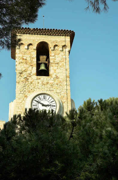 Clock tower on the La Tour Du Suquet in Cannes — Stock Photo, Image