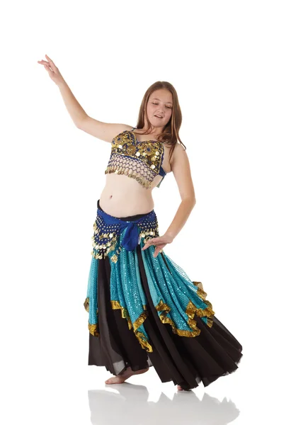 Young Caucasian belly dancing girl — Stock Photo, Image