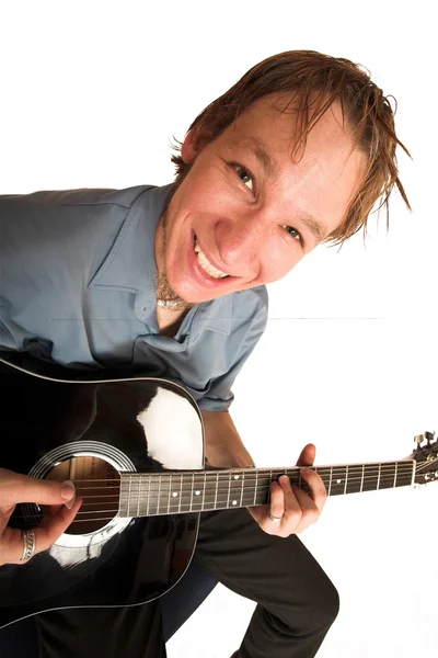 Young man with guitar. — Stock Photo, Image