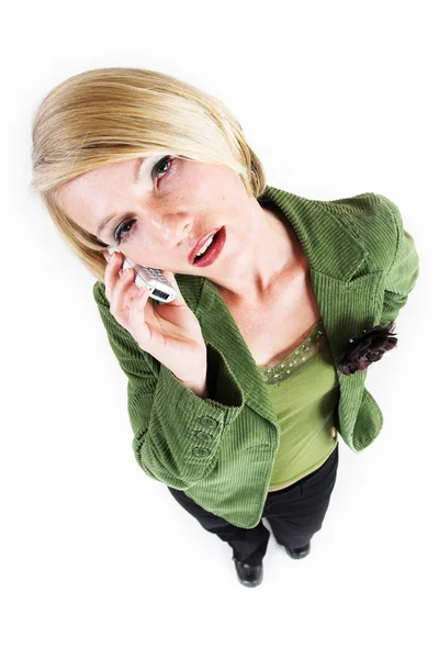 Mujer de negocios hablando por teléfono — Foto de Stock