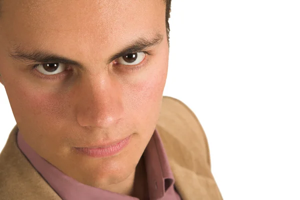 Businessman in a pink shirt and camel coloured jacket — Stock Photo, Image