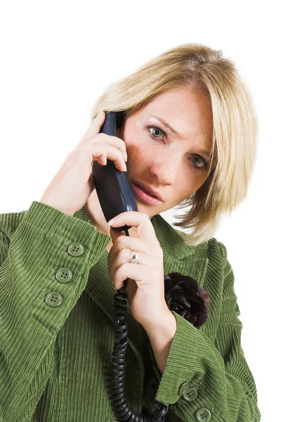 Zakenvrouw aan de telefoon — Stockfoto