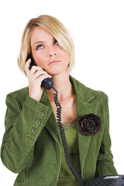 Mujer de negocios hablando por teléfono — Foto de Stock