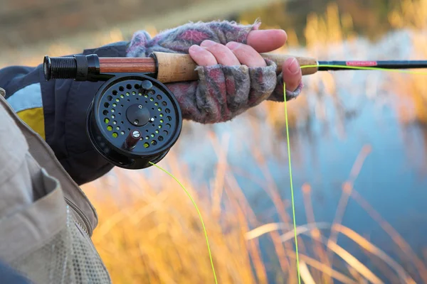 Pesca con mosca — Foto de Stock