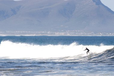 Unknown Surfer on Kleinmond beach - South Africa clipart