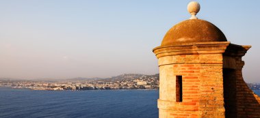 The Famous Ile Sainte Marguerite Island Jail, across from Cannes, France clipart