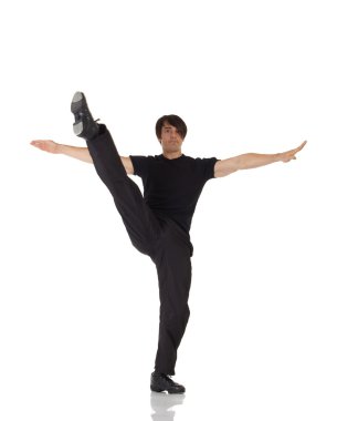 tek beyaz erkek Step dansçısı