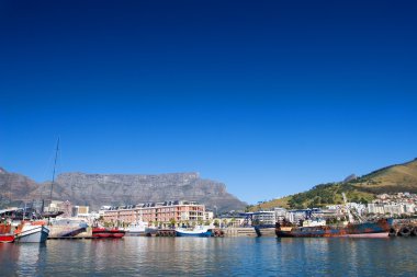Boats at Cape Town Harbour, South Africa clipart