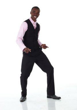 Genç siyahi Afrikalı işadamı