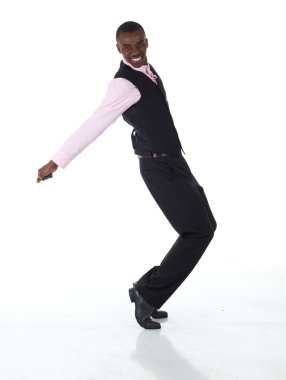 Genç siyahi Afrikalı işadamı