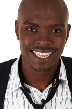Genç siyahi Afrikalı işadamı