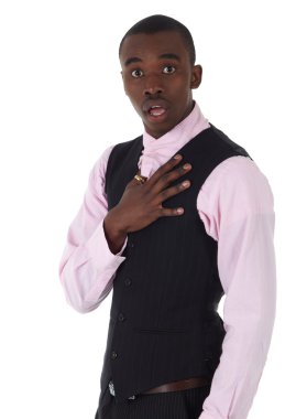 Genç Yetişkin siyah Afrika iş adamı