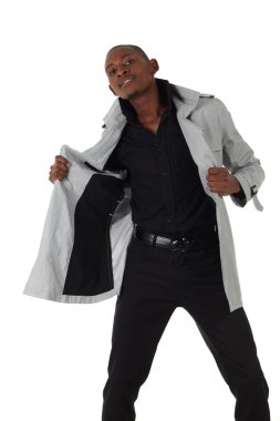 Genç siyahi Afrikalı işadamı