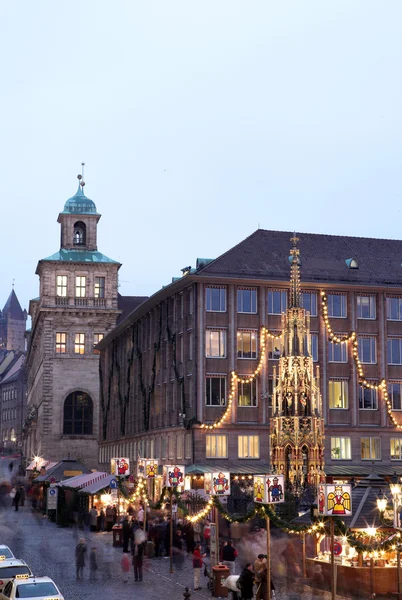 Flea Market at night in Neurenburg — Stock Photo, Image