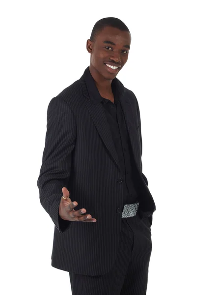 Jeune homme d'affaires africain noir adulte — Photo