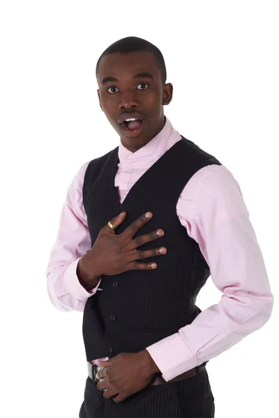 Joven hombre de negocios africano negro — Foto de Stock