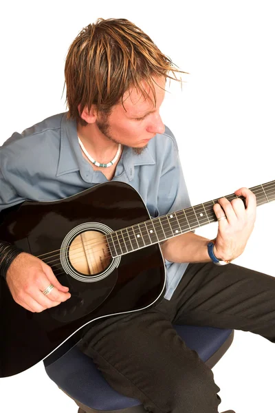 Young man with guitar. — Stock Photo, Image
