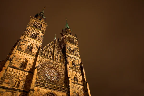 Eglise de Neurenburg la nuit — Photo