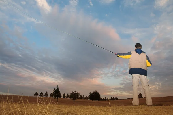 Pesca con mosca — Foto de Stock