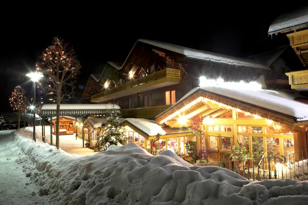 Restaurant and streets in Kirchberg, Germany — Stock Photo, Image