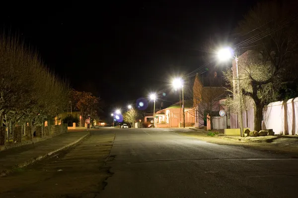 Delapidated, small town street, Night scene - Colesberg South Africa — Stock Photo, Image