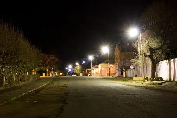 delapidated, küçük bir kasaba sokak, gece sahne - colesberg Güney Afrika