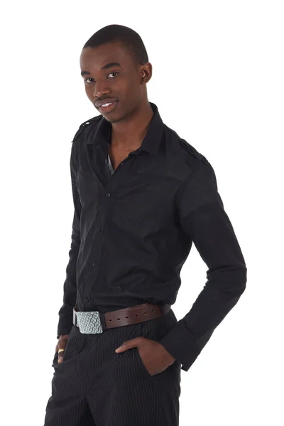 Jeune homme d'affaires africain noir adulte — Photo