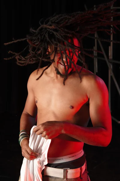 Africké mužský tanečník — Stock fotografie
