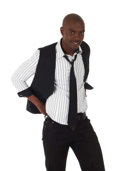 Молодой чернокожий бизнесмен — стоковое фото
