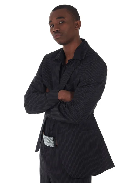 Молодой чёрный африканский бизнесмен — стоковое фото