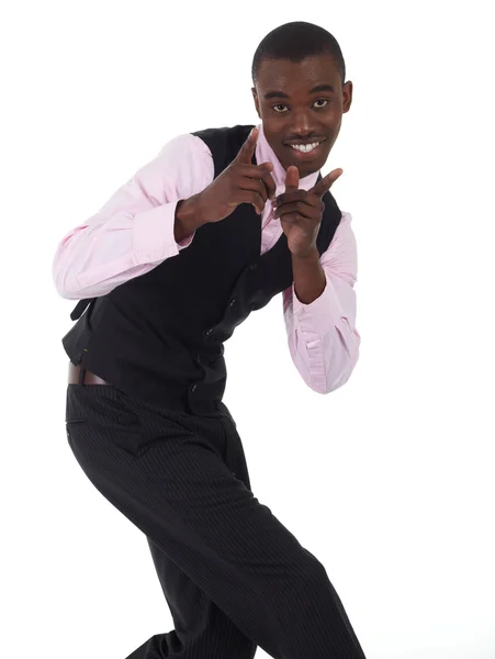Jovem adulto negro africano empresário — Fotografia de Stock