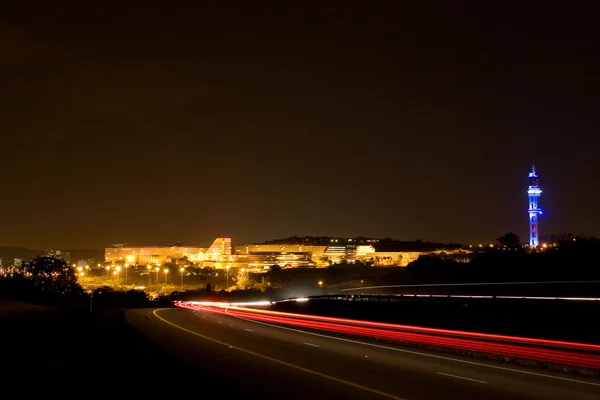 University of Sydafrika, Pretoria på natten - kopiera utrymme — Stockfoto