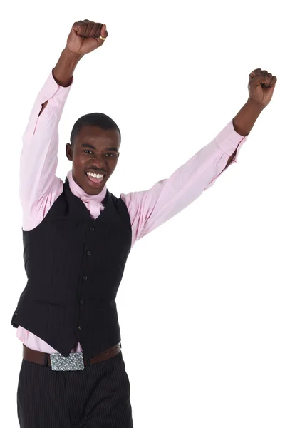 Junger schwarzafrikanischer Geschäftsmann in halbformaler Kleidung — Stockfoto