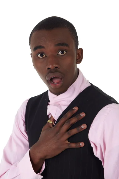 Jovem empresário negro africano em roupas semi-formais — Fotografia de Stock