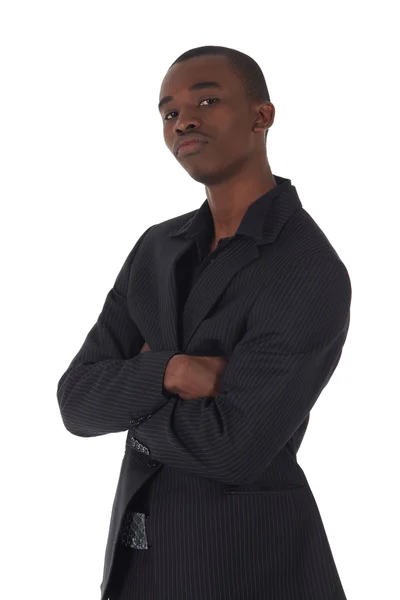 Молодой чёрный африканский бизнесмен — стоковое фото