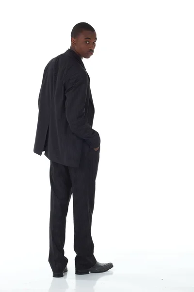 Giovane adulto nero africano uomo d'affari — Foto Stock