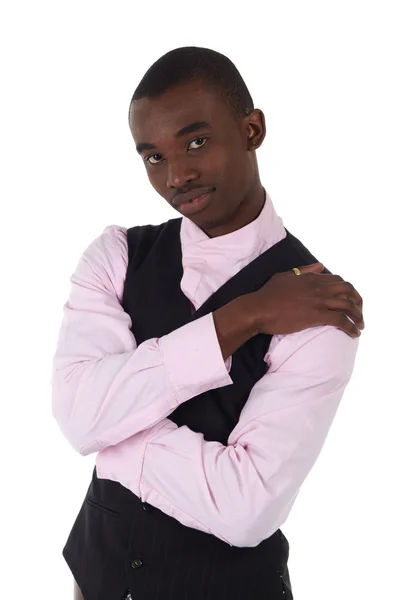 Joven empresario africano negro en ropa semi-formal — Foto de Stock