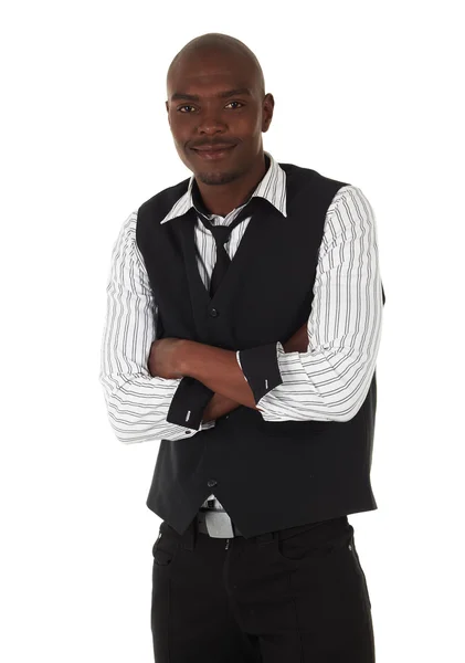 Young black African businessman in semi-formal clothes — Stock Photo, Image