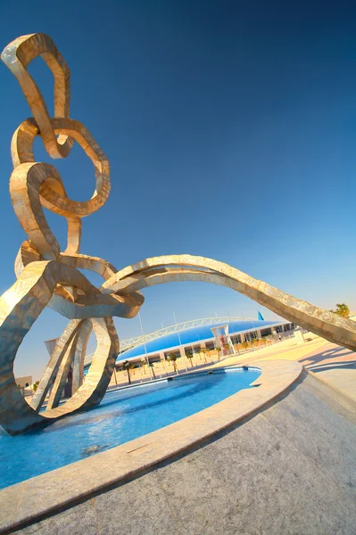 Outside Khalifa sports stadium in Doha, Qatar — Stock Photo, Image