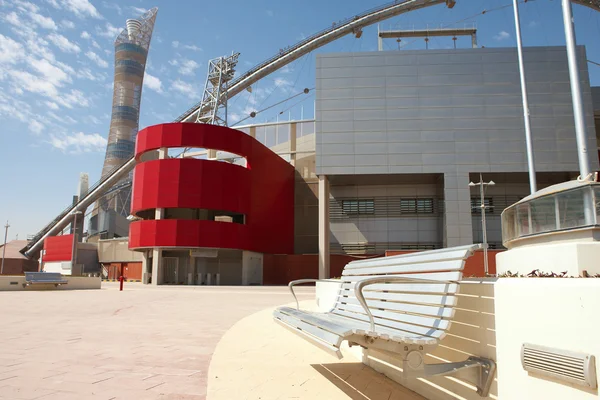 Buiten sportstadion van khalifa in doha, qatar — Stockfoto