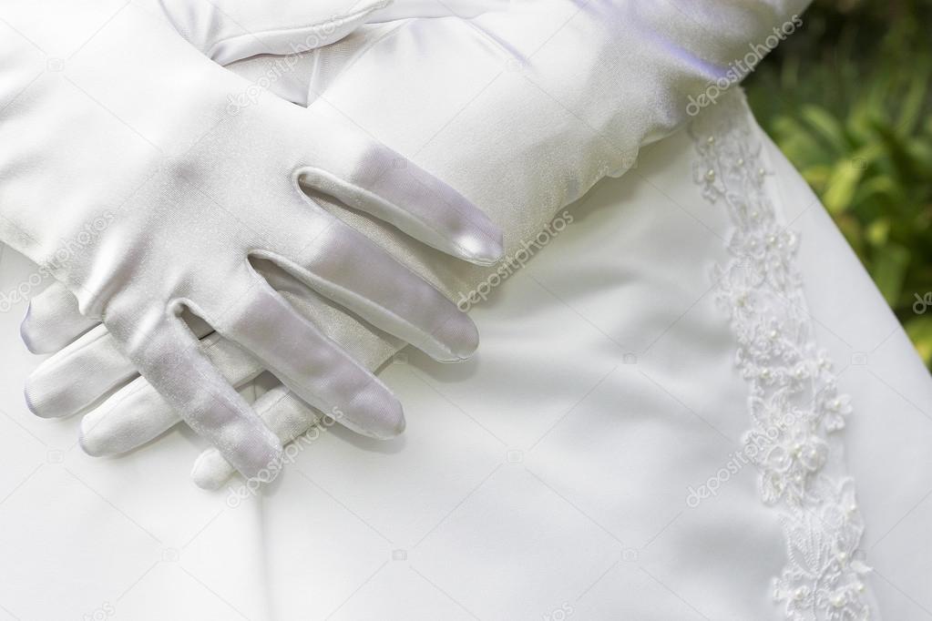 satin hand gloves