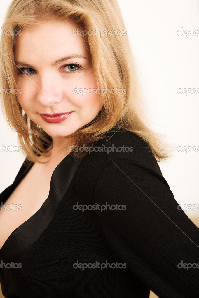Portrait of a beautiful blonde Russian woman