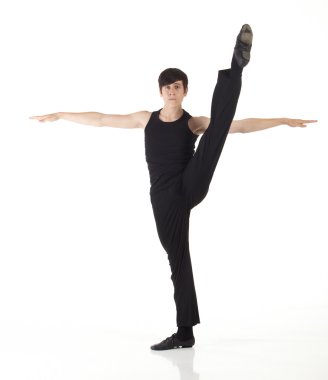 Genç Beyaz modern jazz dansçısı