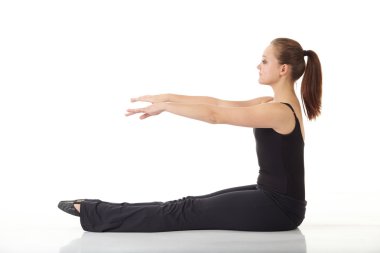 Genç Beyaz modern jazz dansçısı