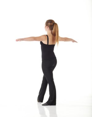 Genç Beyaz modern jazz dansçısı