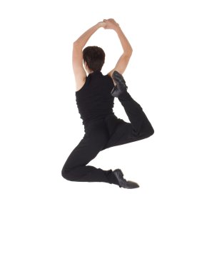 Genç Beyaz modern jazz dansçısı
