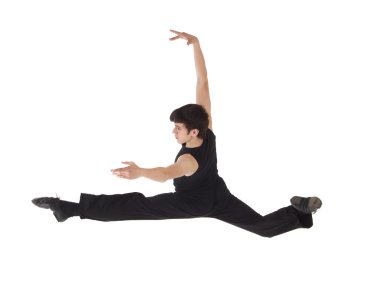 Genç Beyaz modern jazz dansçısı